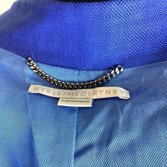 STELLA MCCARTNEY WOOL ROYAL BLUE BLAZER - Picture 7 of 12